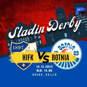 Huomenna Helsingissä Stadin Derby