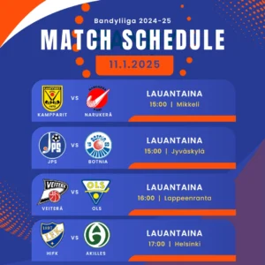 Lauantaina 4 ottelua