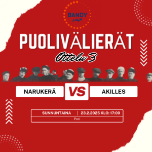 Porissa mennään klo: 17.00 – Puolivälierä 3