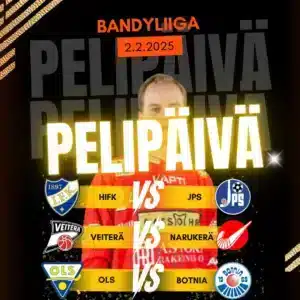 Kolme Bandyliigaottelua sunnuntaina