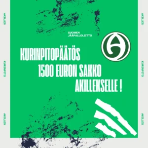 Akillekselle 1500 euron sakko