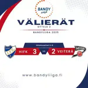 HIFK siirtyi 2-0 johtoon otteluvoitoissa