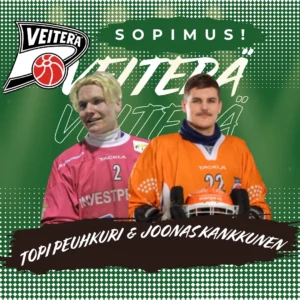 Veiterälle kovat vahvistukset