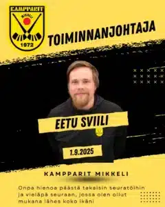 Eetu Sviili Kamppareiden uusi toiminnanjohtaja