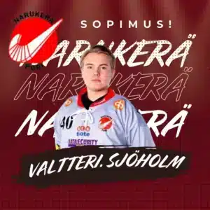 Valtteri Sjöholm palaa Narukerään maalin suulle