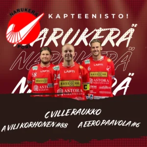 Narukerä nimesi kapteeniston kaudelle 2025–2026