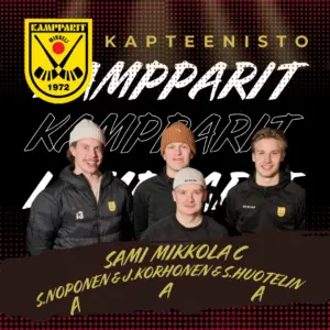 Kamppareiden kapteenisto valittu