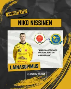 Niko Nissinen lainalle Ruotsiin