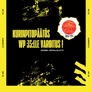 WP 35:lle varoitus kenttäkatselmuksen saapumatta jättämisestä.